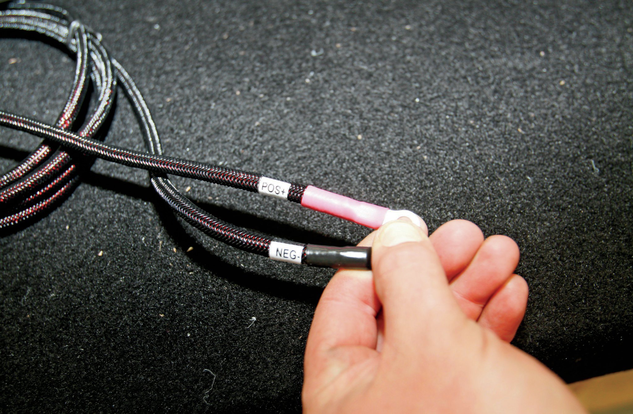 The only two wires you need to hook up to the brain box from the Jeep are a positive and negative. These wires get run directly back to the battery so the Jeep doesn’t even know it’s got aftermarket wiring in it.