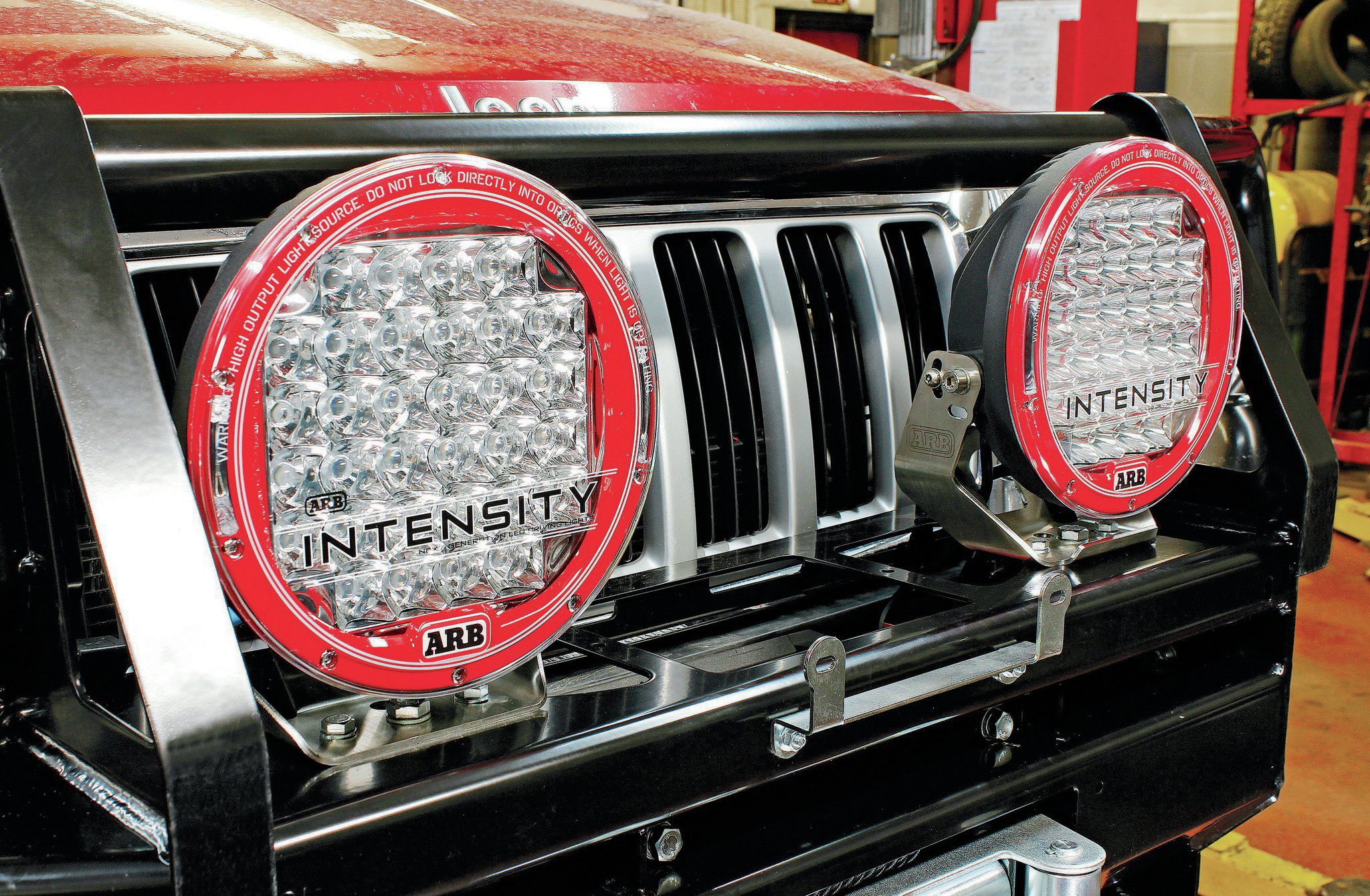 We don’t like driving blind in the Northwoods, where Clydesdale-size animals with antlers (moose) cross your path without warning. Thanks to ARB’s Intensity LED lights, providing 8,200 lumens of retina-searing brightness (no-kidding, there’s a warning right on the lights), we don’t have to. They’re also waterproof to a depth of 3 meters. Regardless of the fact that you’ve got bigger problems if your lights are almost 10 feet underwater, we thought it warranted a mention. You’ll have to wait until Part 3 to see just how bright these things are, though.