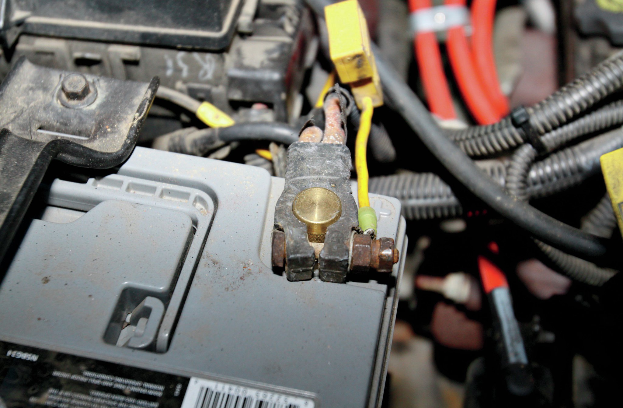 Corrosion is no one’s friend. If your battery terminals don’t look like this, start here. Clean them. By the way, if your terminals and terminal connectors look bad, you might have corroded wires too. Even the newest Jeeps have problems with wires turning green. If your terminals are bad, you might want to peel back just a bit of insulation from the wire and make sure the wires aren’t green too.