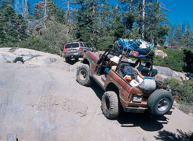 You encounter this steep little section just past Buck Island Lake. And yes, tough though the trail was, several people drove Grand Cherokees over it.
