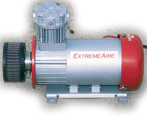 <p>Built to Last <br>The Extreme Aire compressor is the only unit with a large, washable K&N filter on the intake, which extends compressor life. With a 100-percent duty-cycle and 150psi rating, it took only 3 minutes, 5 seconds to fill our test tire. The Extreme Aire performed well in the air-tool test, too. It was able to spin eight lug nuts before pausing when combined with a 2-gallon air tank.