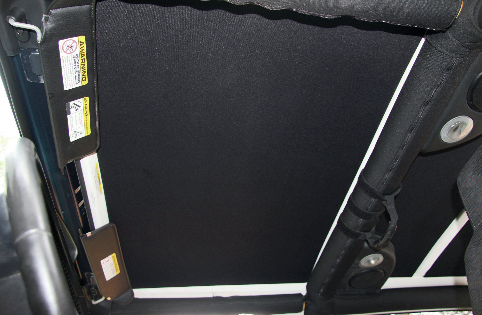 If you can put your hands above your head, you can install this headliner. Be sure to test fit each panel first so you know how much room you have on each side. The panels are a tight fit, which is what you want. Once the panels are in, be sure to run your hand over each strip to make certain that the Velcro is secure.